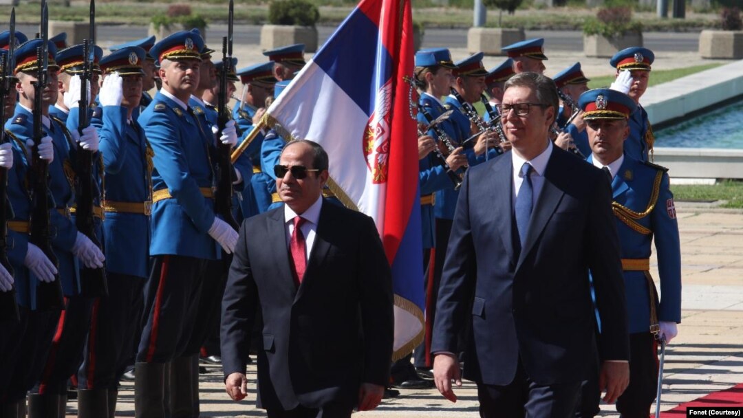 Predsednik Srbije Aleksandar Vučić svečano je dočekao predsednika Egipta Abdela Fataha el-Sisija (Fonet)