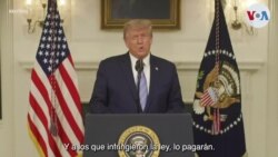 Expresidente de EEUU Donald Trump ensayando declaraciones después de ataque al Capitolio el 6 de enero de 2021 