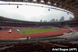 Stadion Utama Gelora Bung Karno tempat perhelatan Asian Para Games 2018 di Jakarta, 11 Oktober 2018. (AFP/Arief Bagus)