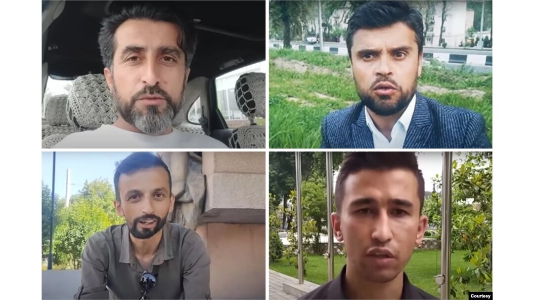 Hibsdagi jurnalistlar va faollar: chapdan, Abdusattor Pirmuhamadzoda, Zavqibek Saidamini, Daler Imomali va Abdullo Ghurbati (CPJ)