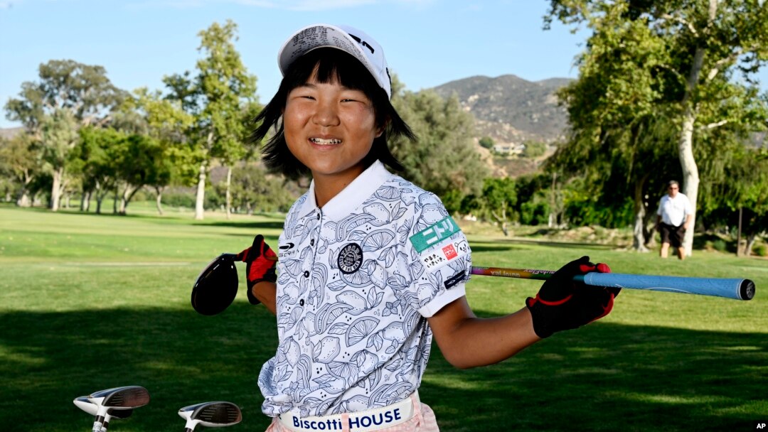 Miroku Suto of Japan poses for a portrait after the final round at the Junior World Championships golf tournament held at Singing Hills Golf Resort on Thursday, July 14, 2022, in El Cajon, Calif. (AP Photo/Denis Poroy)