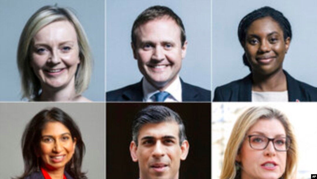 Enam anggota parlemen Inggris yang bersaing untuk menjadi orang nomor satu di Partai Konservatif – dan menjadi PM Inggris menggantikan Boris Johnson (foto: dok). 
