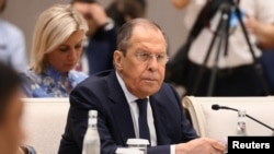Russian Foreign Minister Sergey Lavrov attends a session of the Foreign Ministers Council of the Shanghai Cooperation Organization in Tashkent, Uzbekistan, July 29, 2022. (Russian Foreign Ministry/Reuters)