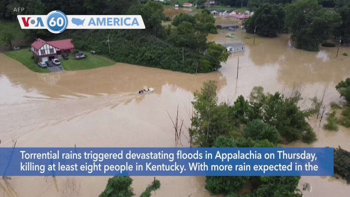 VOA60 America US Flooding Kills At Least Eight In Kentucky