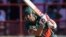 গায়ানার গায়ানা ন্যাশনাল স্টেডিয়ামে ওয়েস্ট ইন্ডিজ এবং বাংলাদেশের মধ্যে তৃতীয় এবং শেষ ওডিআই ম্যাচে বাংলাদেশের কাজী নুরুল হাসান সোহান ৪ মারেন। (ছবি র‍্যান্ডি ব্রুকস / এএফপি) ১৬ জুলাই ২০২২।