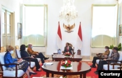 Presiden Jokowi menerima delegasi Bank Dunia di Istana Merdeka, Jakarta, Kamis (14/07/2022). (Foto: BPMI Setpres/Rusman)