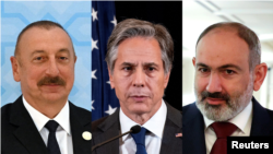 Ilham Aliyev, Antony Blinken and Nikol Pashinyan