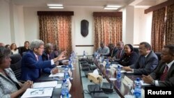 کری در جلسه دیدار با وزیر امور خارجه اتیوپی