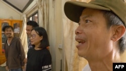 This screen grab from video shows Faiyen band members (from L to R) Nithiwat "Jom" Wannasiri, Worravut "Tito" Thueakchaiyaphum, Romchalee "Yammy" Sombulrattanakul and Trairong "Khunthong" Sinseubpol, July 9, 2019, at an undisclosed location in Laos.