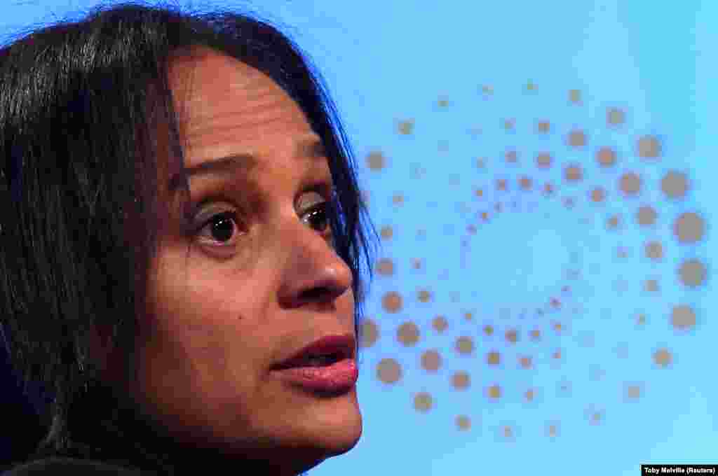 Isabel dos Santos, empresária angolana, num evento da Reuters em Londres