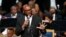 FILE - Tyler Perry speaks during the funeral service for Aretha Franklin at Greater Grace Temple, Aug. 31, 2018, in Detroit.