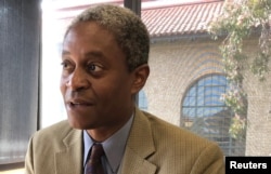 Atlanta Federal Reserve Bank President Raphael Bostic speaks with Reuters in an interview at Stanford University's Hoover Institution in Stanford, Calif., May 4, 2018.