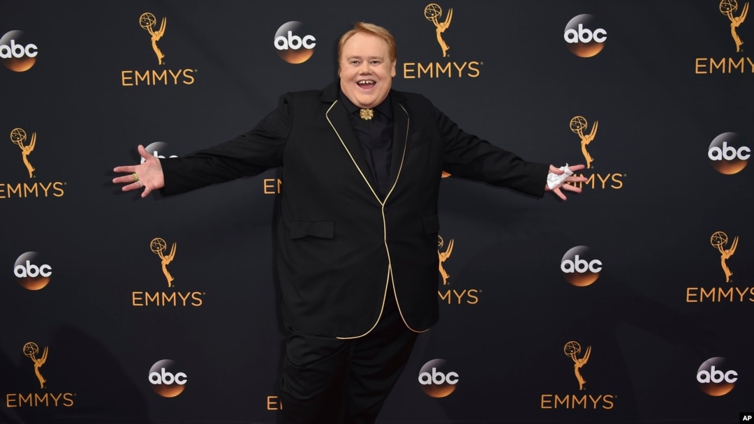FILE - Louie Anderson arrives at the 68th Primetime Emmy Awards on Sept. 18, 2016, in Los Angeles.
