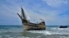 A boat used to carry ethnic Rohingya rests on Indra Patra beach in Ladong village, Aceh province, Indonesia, Dec. 25, 2022. 