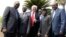 President Trump poses with African leaders, from left, Kenya&#39;s President Uhuru Kenyatta, President of the African Union Alpha Conde&#39;, President of the African Development Bank Akinwumi Adesina, Nigeria&#39;s Vice President Yemi Osinbajo and Ethiopia&#39;s Prime Minister Haile Mariam Desalegn.