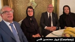 از راست: فریده غیرت، محمدحسین آقاسی، نسرین ستوده، و یوسف مولایی، حقوقدانان ایرانی