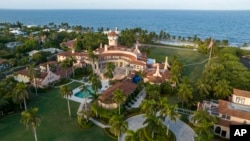 An aerial view of President Donald Trump's Mar-a-Lago estate is pictured on Aug. 10, 2022, in Palm Beach, Florida.