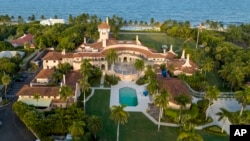 FILE - An aerial view of former President Donald Trump's Mar-a-Lago estate is seen, Aug. 10, 2022, in Palm Beach, Fla. 