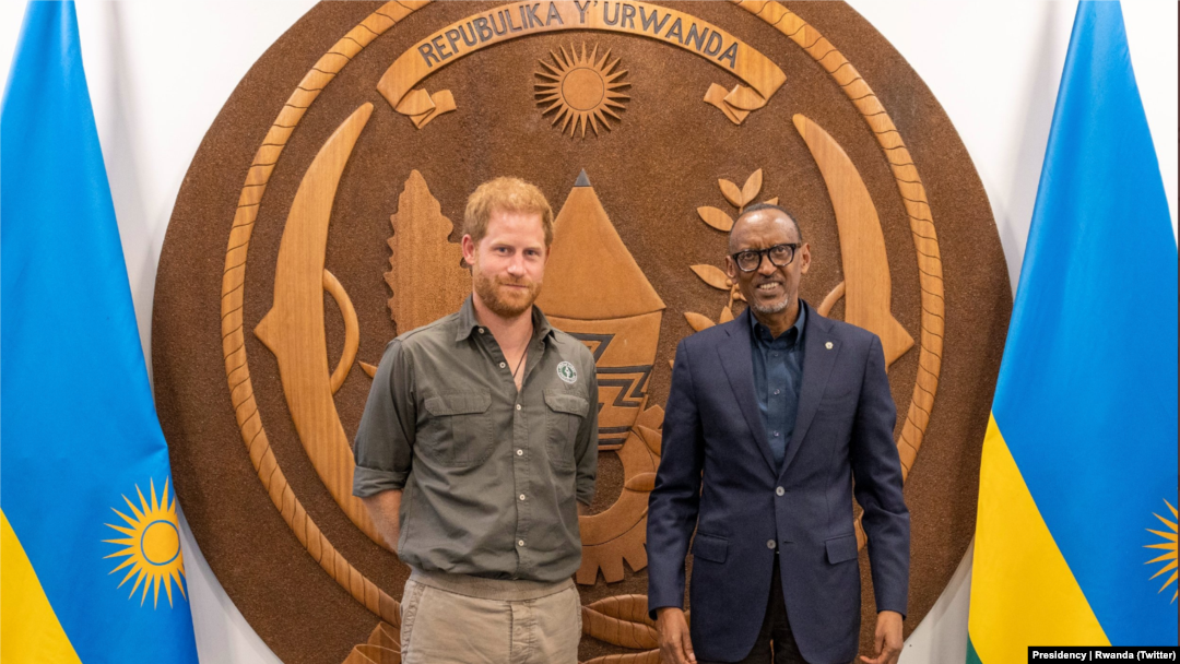 Igikomangoma cy'Ubwongereza Henry Charles na Perezida Paul Kagame w'u Rwanda