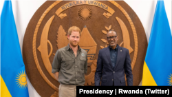Igikomangoma cy'Ubwongereza Henry Charles na Perezida Paul Kagame w'u Rwanda