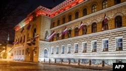  FILE - The Parliament building in Riga, Latvia, is seen on Jan. 20, 2021. 