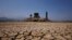 Pagodas are seen on Louxingdun island that usually remain partially submerged under the water of Poyang Lake, which is facing low water levels due to a regional drought in Lushan, Jiangxi province, China.