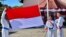 ILUSTRASI - Pengibaran bendera merah putih dalam perayaan HUT RI ke-77 di Jamaika, 17 Agustus 2022. (Foto: KBRI Havana) 
