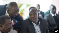 Kenya's President-elect William Ruto prepares to address the media at his official residence of the deputy president in the Karen area of Nairobi, Aug. 17, 2022.