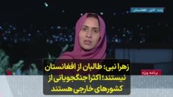 زهرا نبی: طالبان از افغانستان نیستند؛ اکثرا جنگجویانی از کشور‌های خارجی هستند