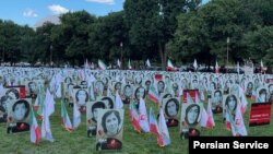 تجمع سازمان جوامع ایرانیان آمریکا برای درخواست جلوگیری از حضور رئیسی در مجمع عمومی سازمان ملل متحد (جمعه ۲۱ مرداد ۱‍۴۰۱) 