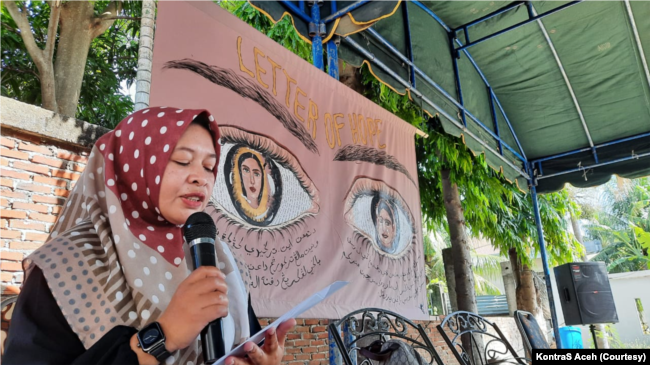 Salah seorang anak korban penghilangan secara paksa di Kabupaten Bener Meriah, Aceh, Ema Susianti. (Courtesy: KontraS Aceh)