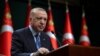 FILE - Turkish President Recep Tayyip Erdogan speaks after a cabinet meeting in Ankara, Turkey, May 17, 2021. (Murat Cetinmuhurdar/PPO/Handout via Reuters)