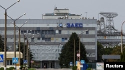 A view shows the building of the Zaporizhzhia Nuclear Power Plant amid Russia's invasion of Ukraine, outside the Russian-controlled city of Enerhodar, in Ukraine's Zaporizhzhia region, Aug. 22, 2022.