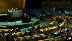 지난해 8월 뉴욕 유엔본부에서 제 10차 핵확산금지조약(NPT) 평가회의가 열리고 있다.