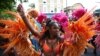 Revellers take part in the Children's Parade at Notting Hill Carnival in London, Aug. 28, 2022. 