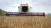 FILE - A harvester collects wheat in Zghurivka, Ukraine, Aug. 9, 2022.