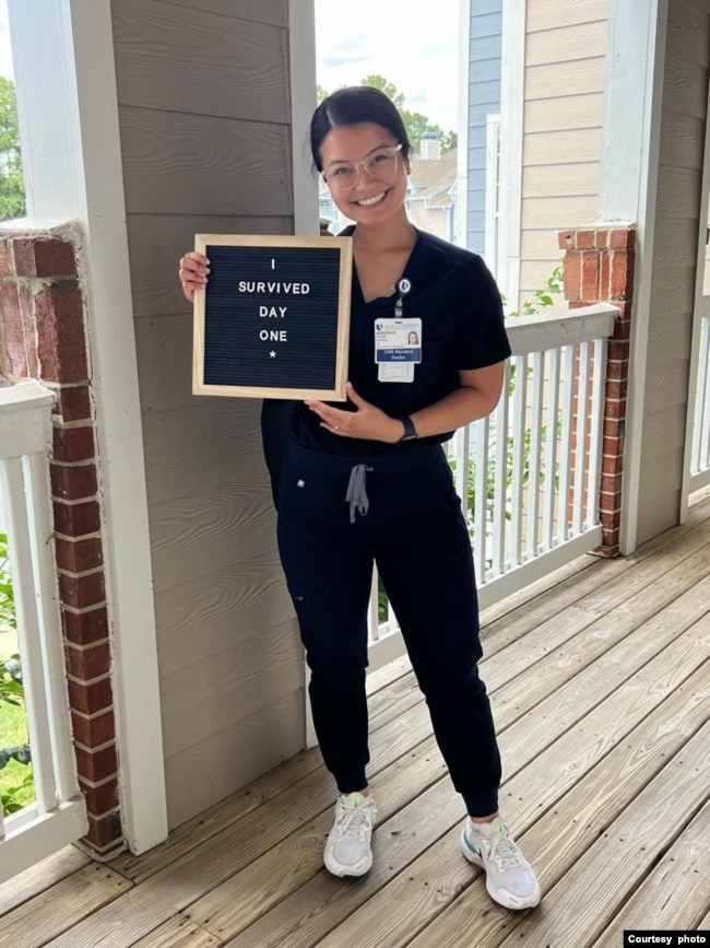 Hari pertama Sekar Novika bekerja di Duke University Hospital (dok. pribadi)