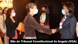 Jeannette Seppen, embaixadora da União Europeia em Angola, e Laurinda Cardoso, presidente do Tribunal Constitucional de Angola