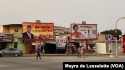 Outdoors de campanha de João Lourenço (MPLA) e Bela Malaquias (Partido Humanista)