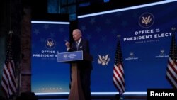 El presidente electo de EE.UU., Joe Biden, habla sobre el reciente ciberataque masivo contra EE.UU. y también sobre otros objetivos de su próxima administración, en Wilmington, Delaware, EE.UU., el 22 de diciembre de 2020.