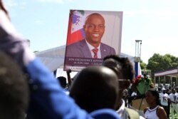 지난달 23일 아이티에서 피살된 조브넬 모이즈 대통령 장례식이 열렸다.