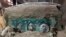 A view of a chariot, with its iron elements, bronze decorations and mineralized wooden remains, that was found in Civita Giuliana, north of Pompeii. Officials at the Pompeii archaeological site near Naples announced the discovery Feb. 27, 2021.