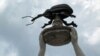 A statue in Enterprise, Alabama honors the boll weevil, a giant black bug.