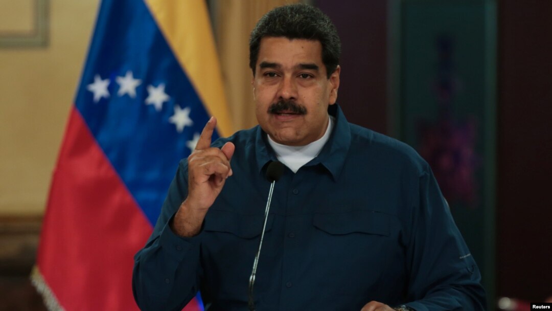 Presiden Venezuela Nicolas Maduro bericara di Caracas.