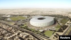 Stadion Al Thumama yang dirancang oleh arsitek Qatar membentuk kopiah rajutan tradisional Arab atau yang disebut “gahfiya” untuk perhelatan Piala Dunia 2022. (Foto:Reuters)