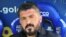 Gennaro Gattuso lors d'une conférence de presse à Milan, Italie, le 20 avril 2019