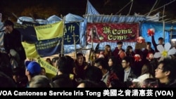 香港規模最大的維多利亞公園年宵市場人山人海 (攝影﹕美國之音湯惠芸)