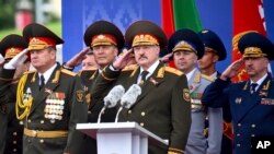 На военном параде в Минске. 3 июля 2018 г.