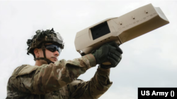 A U.S. Army airborne soldier from the 173rd Airborne Brigade is neutralizing an enemy drone using a Dronebuster 3B. (Photo: US Army/Staff Sergeant Maria Gonzalez)