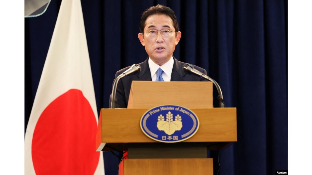 Perdana Menteri Jepang Fumio Kishida berbicara pada konferensi pers selama kunjungannya ke New York untuk menghadiri Sidang Umum PBB ke-77 di New York City, New York, AS, 22 September 2022. (Foto: REUTERS/Caitlin Ochs)